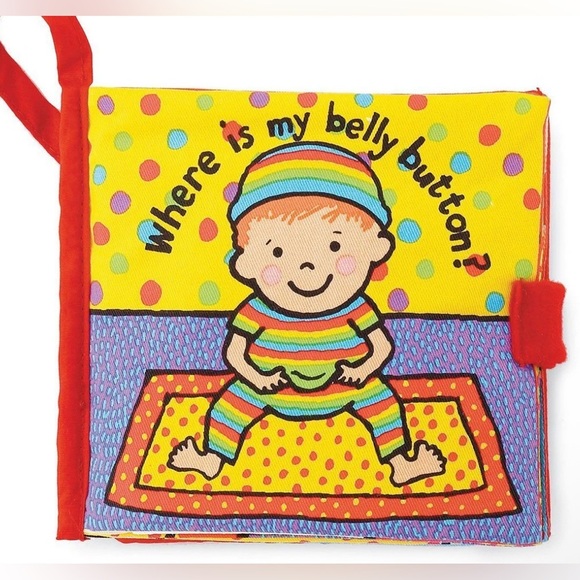 Jellycat “Where Is My Belly Button” Soft Baby Book NWOT - Picture 1 of 6